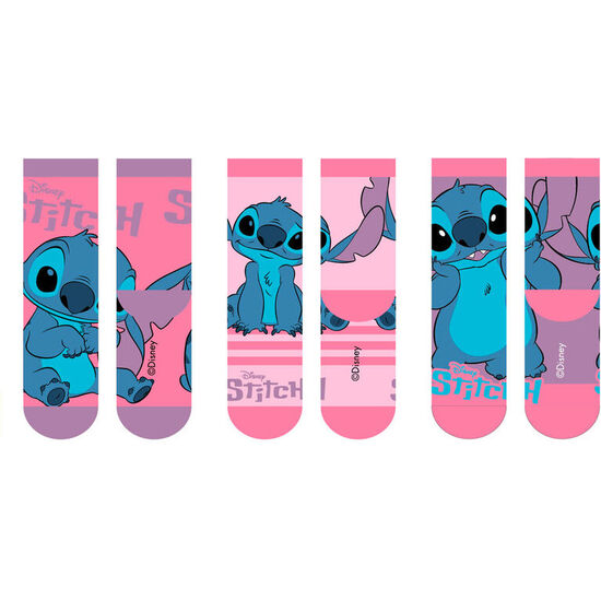 SET 3 CALCETINES STITCH DISNEY INFANTIL SURTIDO image 0