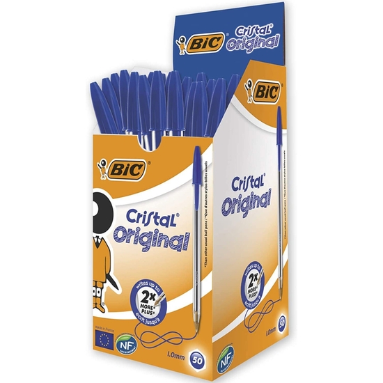 CAJA 50 BOLÍGRAFO BIC CRISTAL AZUL image 0