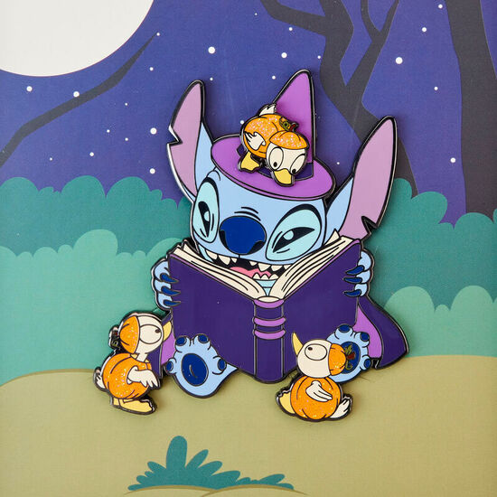 PIN SPOOKY STORIES HALLOWEEN STITCH DISNEY LOUNGEFLY image 3