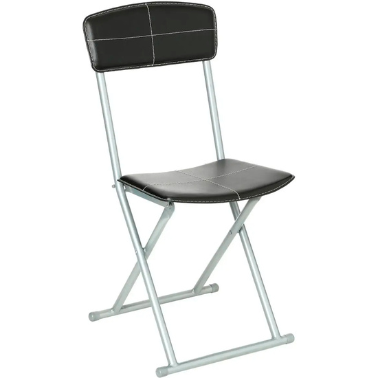 SILLA PLEGABLE DE PVC NEGRO image 0