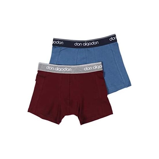 PACK 2 BOXERS NIÑO COLORES AZUL/GRANATE image 0