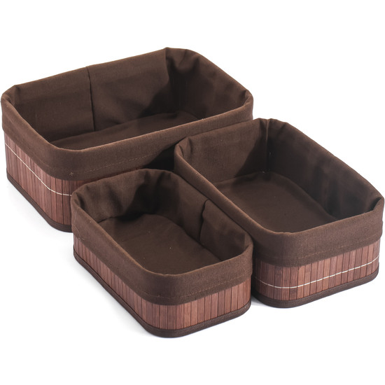 SET 3 CESTAS ORDEN.BAMBU SOFT BROWN CONFORTIME image 7