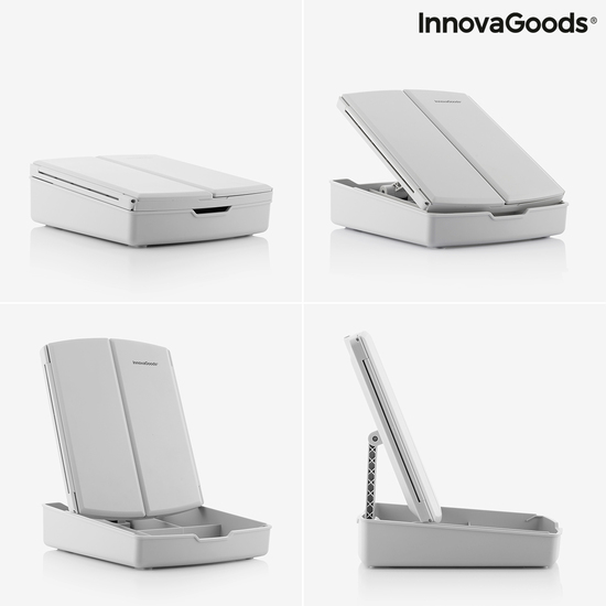 ESPEJO LED PLEGABLE CON ORGANIZADOR DE MAQUILLAJE 3 EN 1 PANOMIR INNOVAGOODS image 2