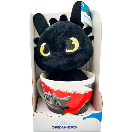 TAZA + PELUCHE TOOTHLESS COMO ENTRENAR A TU DRAGON 18CM image 0