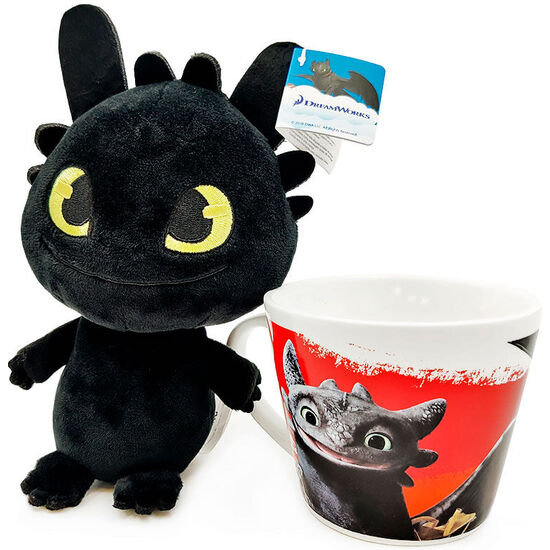 TAZA + PELUCHE TOOTHLESS COMO ENTRENAR A TU DRAGON 18CM image 2