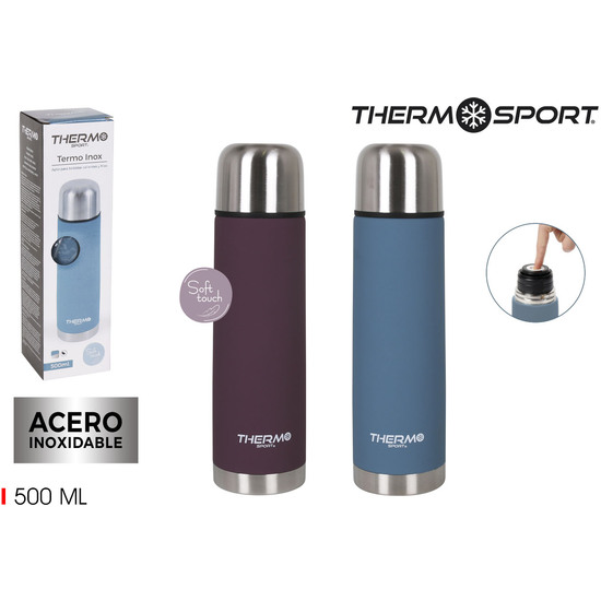 TERMO INOXIDABLE 500ML SOFT TOUCH - 2 SURTIDOS image 0
