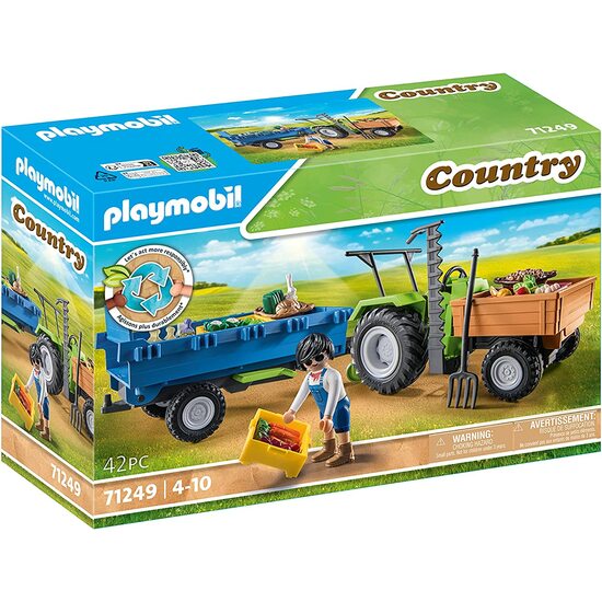 TRACTOR CON REMOLQUE PLAYMOBIL image 0