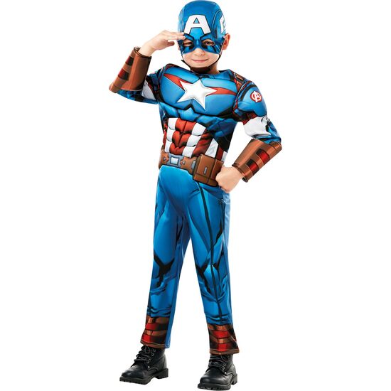 DISFRAZ CAPITAN AMERICA DELUXE VENGADORES AVENGERS MARVEL INFANTIL image 0