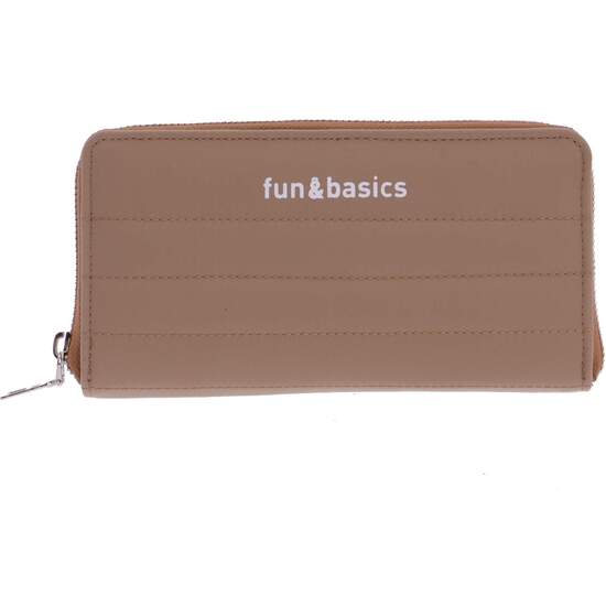 CARTERA GRANDE ACOLCHADA DE MUJER FUN & BASICS FORTUNATA DE NYLON CON CREMALLERA image 0