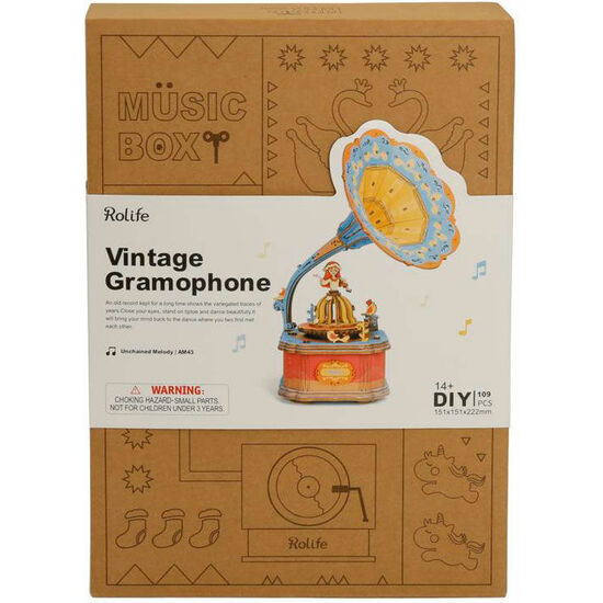 PUZZLE 3D MUSICAL VINTAGE GRAMOPHONE image 2