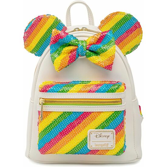 MOCHILA RAINBOW MINNIE DISNEY LOUNGEFLY 26CM image 0