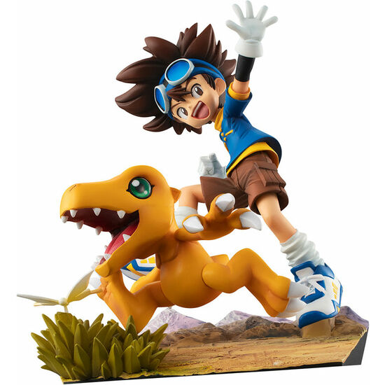 ESTATUA TAICHI YAGAMI & AGUMON 20TH ANNIVERSARY DIGIMON ADVENTURE 12CM image 2