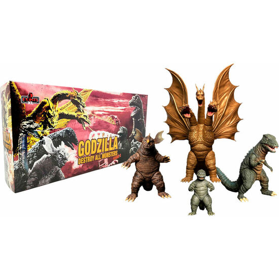 SET FIGURAS GODZILLA 1968 GODZILLA: DESTROY ALL MONSTERS 5 POINTS XL image 1