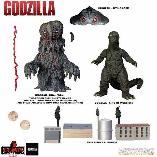 SET FIGURA GODZILLA VS HEDORA GODZILLA 5 POINST XL 12CM image 0