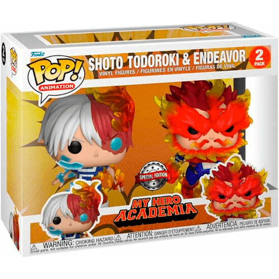 BLISTER 2 FIGURAS POP MY HERO ACADEMIA SHOTO TODOROKI & ENDEAVOR EXCLUSIVE image 1