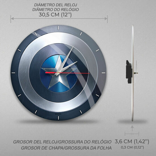 RELOJ PARED CAPITAN AMERICA MARVEL image 2