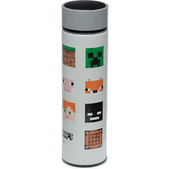 BOTELLA ACERO INOXIDABLE TERMO MINECRAFT TERMOMETRO 450ML image 3