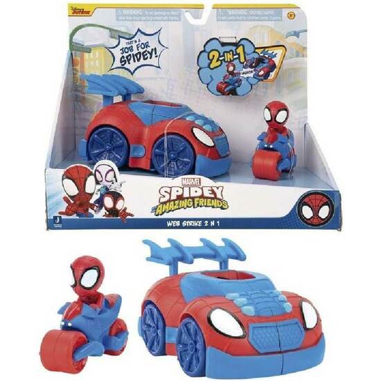 VEHICULO SPIDEY LANZATELARAÑAS 2EN1 image 0