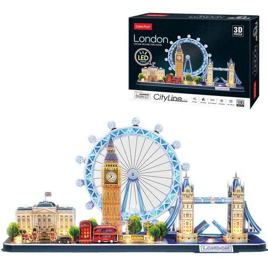 PUZZLE 3D LONDRES LED 186 PZAS. image 0