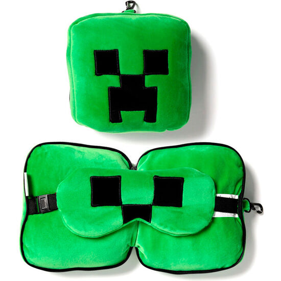 ALMOHADA VIAJE ANTIFAZ CREEPER MINECRAFT RESTEAZZZ image 0