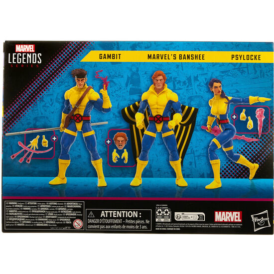 FIGURAS GAMBIT MAVELS BANSHEE PSYLOCKE X-MEN MARVEL 15CM image 2