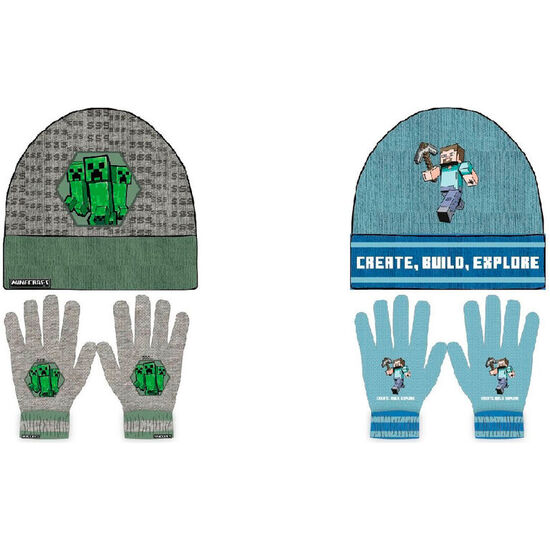 SET GORRO Y GUANTES MINECRAFT SURTIDO image 0