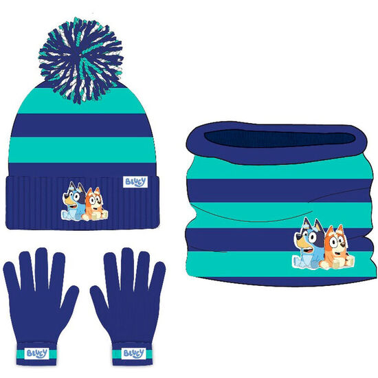 CONJUNTO GORRO GUANTES BRAGA CUELLO BLUEY image 0