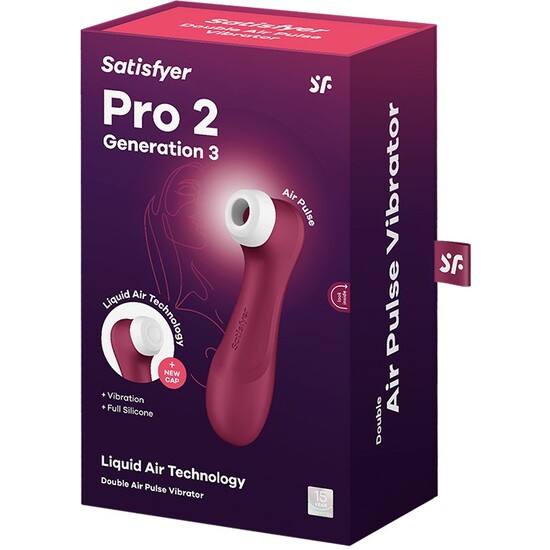 SATISFYER PRO 2 GENERATION 3 LIQUID AIR VIBRATION - PURPLE image 1