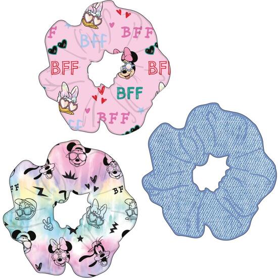 ACCESORIOS PELO COLETERO DE TELA 3 PIEZAS MINNIE LIGHT BLUE image 0
