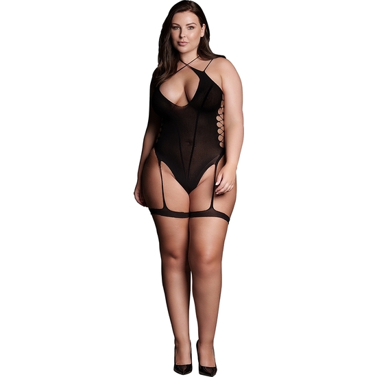 LE DÉSIR-SHADE-METIS XVI - BODY WITH GARTERS AND CROSSED NECKLINE - PLUS SIZE image 0