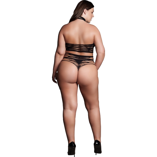 LE DÉSIR- SHADE-CARPO XLVI - TWO PIECE WITH TURTLENECK, CROP TOP AND PANTIE - PLUS SIZE image 1
