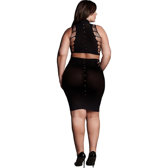 LE DÉSIR- SHADE-KALA XXXVII - TWO PIECE WITH TURTLENECK, CROP TOP AND SKIRT - PLUS SIZE image 1