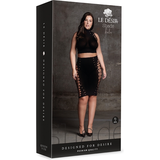 LE DÉSIR- SHADE-KALA XXXVII - TWO PIECE WITH TURTLENECK, CROP TOP AND SKIRT - PLUS SIZE image 2