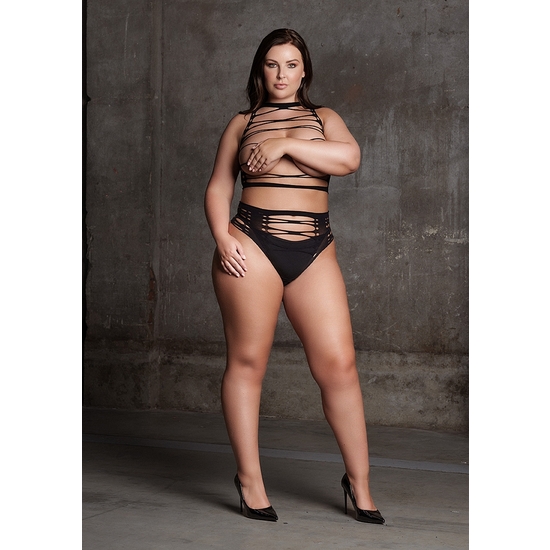 LE DÉSIR-SHADE-HELIKE XLV - TWO PIECE WITH OPEN CUPS, CROP TOP AND PANTIE - PLUS SIZE image 5