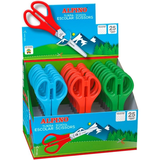 EXPOSITOR 25 TIJERAS ALPINO 13 CM. image 0