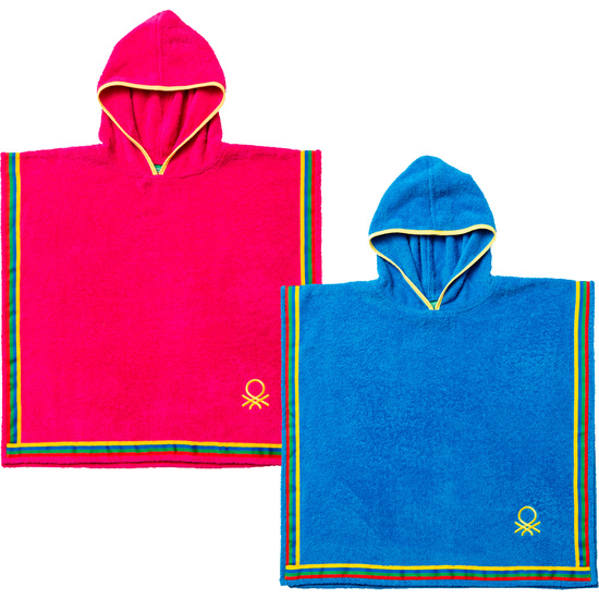 PACK DE 2 ALBONOCES PONCHO DE NIÑO BENETTON image 0