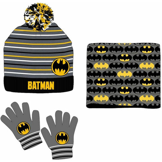 CONJUNTO GORRO GUANTES BRAGA CUELLO BATMAN DC COMICS image 0