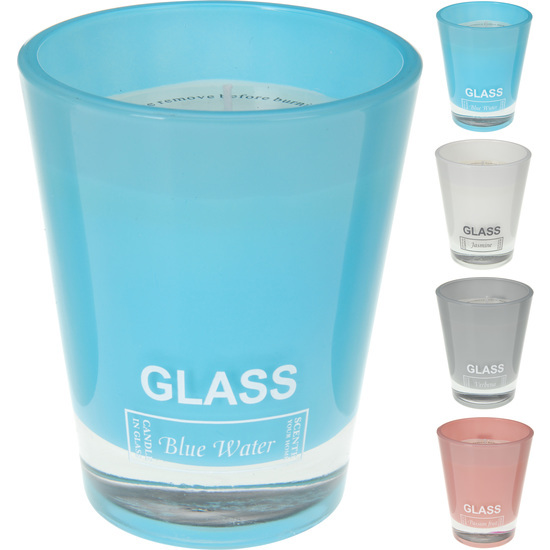 VELA GRANDE PERFUMADA GLASS BLUE WATER image 0
