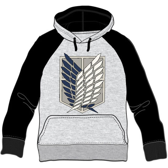 SUDADERA CAPUCHA LOGO ATTACK ON TITAN ADULTO image 0