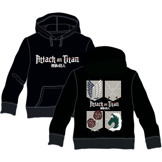 SUDADERA CAPUCHA LOGOS ATTACK ON TITAN ADULTO image 0