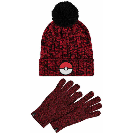 SET GORRO Y GUANTES POKEBALL POKEMON image 0