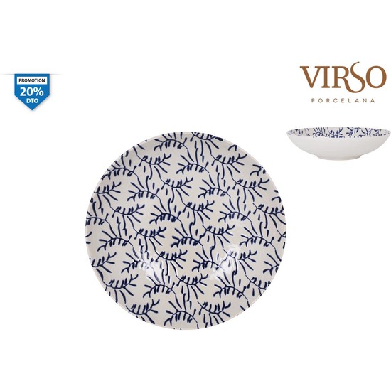 PLATO HONDO 21CM FLORA VIRSO BRILLO image 0