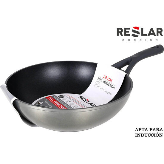 SARTEN WOK 28CM FULL INDUCT.PREMIUM RESLAR image 0