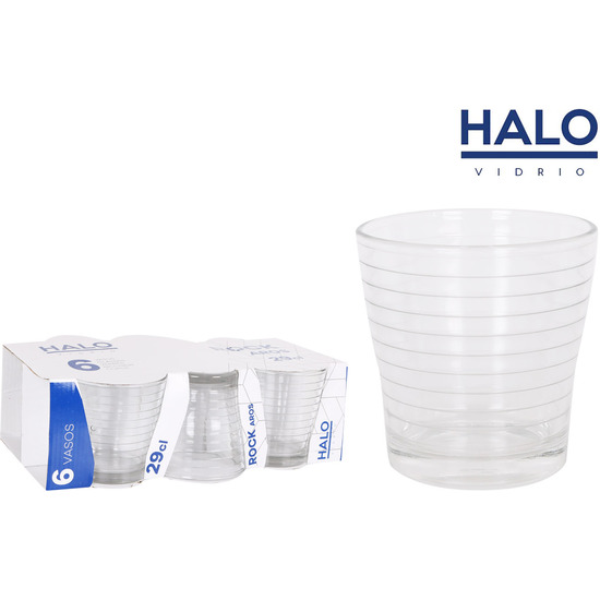 SET 6 VASOS 290CC ROCK AROS HALO image 0