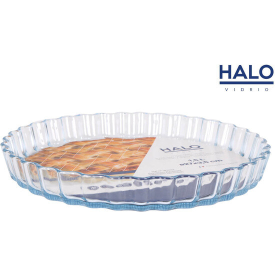 MOLDE TARTA VIDRIO RIZADO 27CM HALO image 0