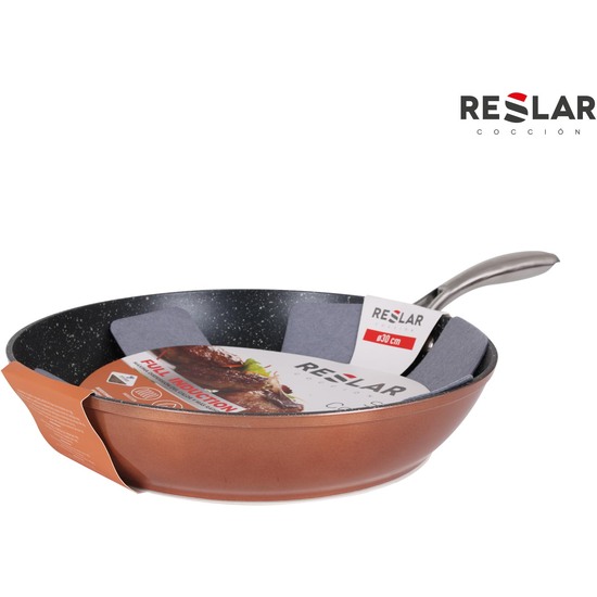 SARTEN 30CM ALUM. FORJ M/ACERO FULL COPPERY image 0