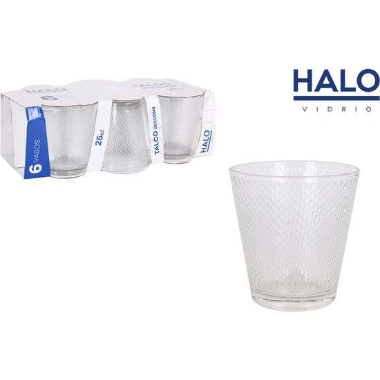 SET 6 VASOS 250CC TALCO BEECOMB HALO image 0