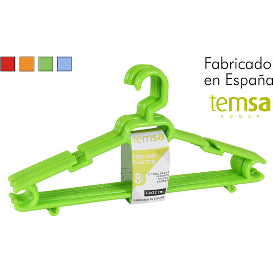 SET 8 PERCHAS PLASTICO 43X22CM TEMSA image 0