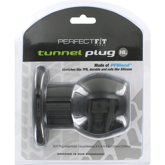 PERFECT FIT TUNNEL PLUG BLACK XL image 1