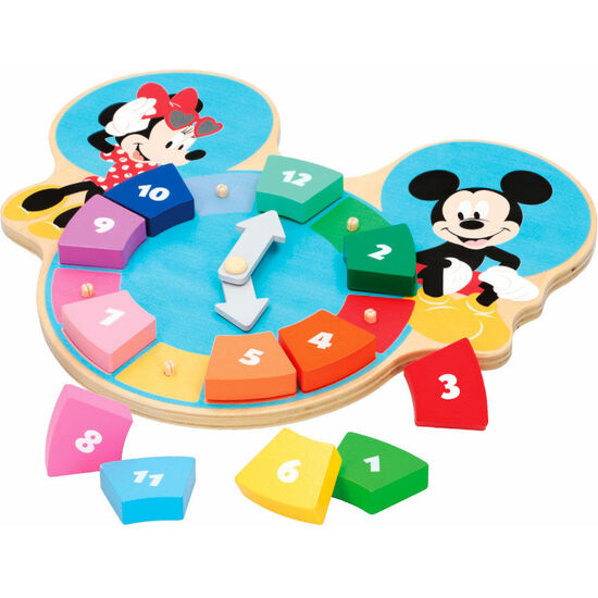 MICKEY RELOJ PUZZLE MADERA ECO 22 CM image 1